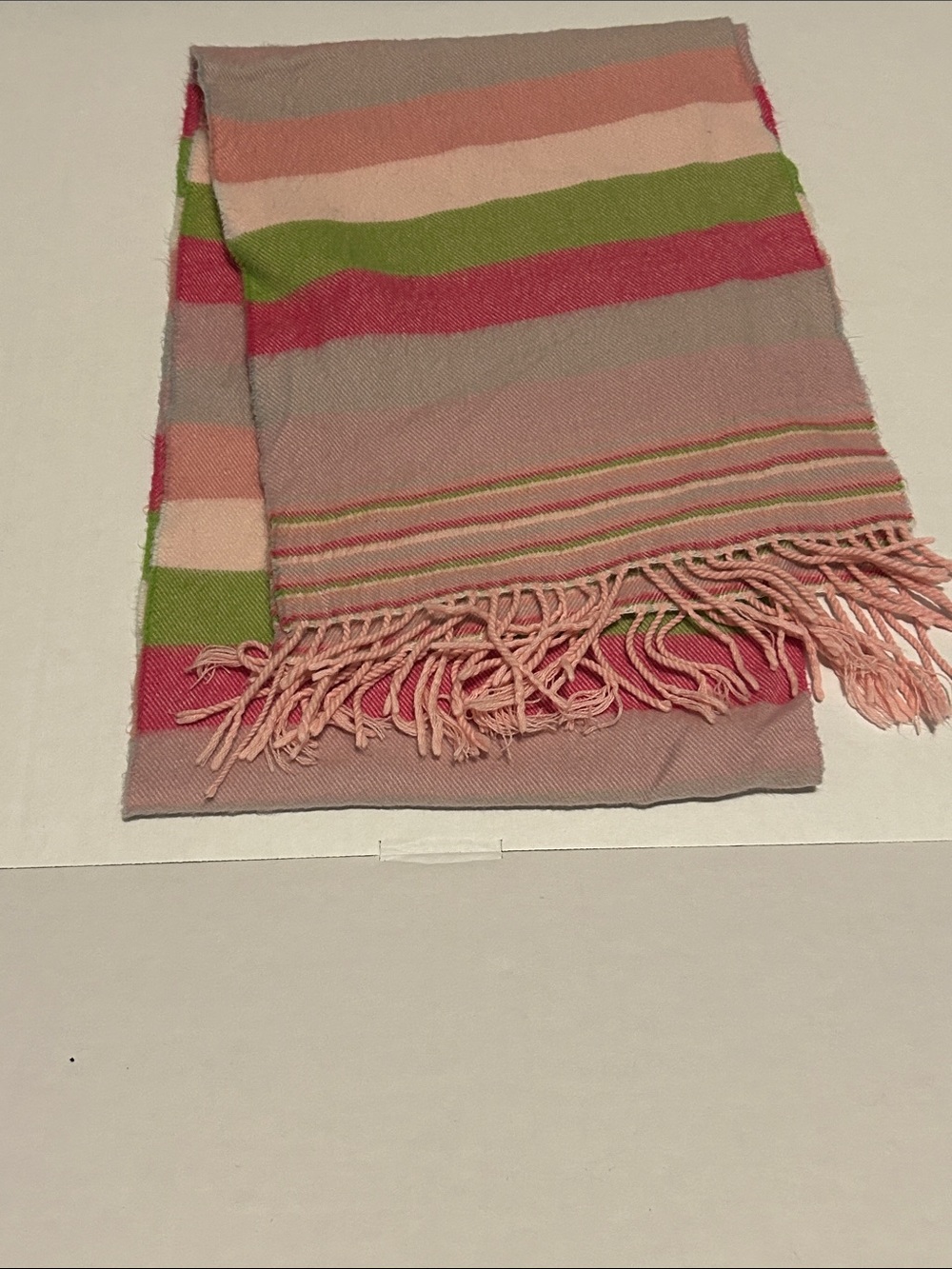 100% CASHMERE Made in Scotland Pastel Stripes